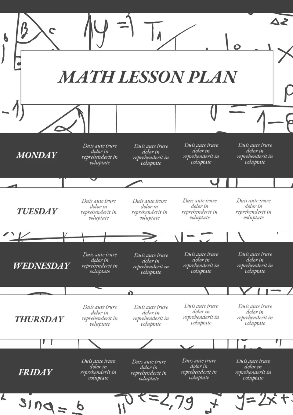 Math Lesson Plan Template