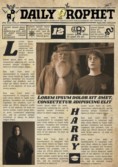 Harry Potter Newspaper Template