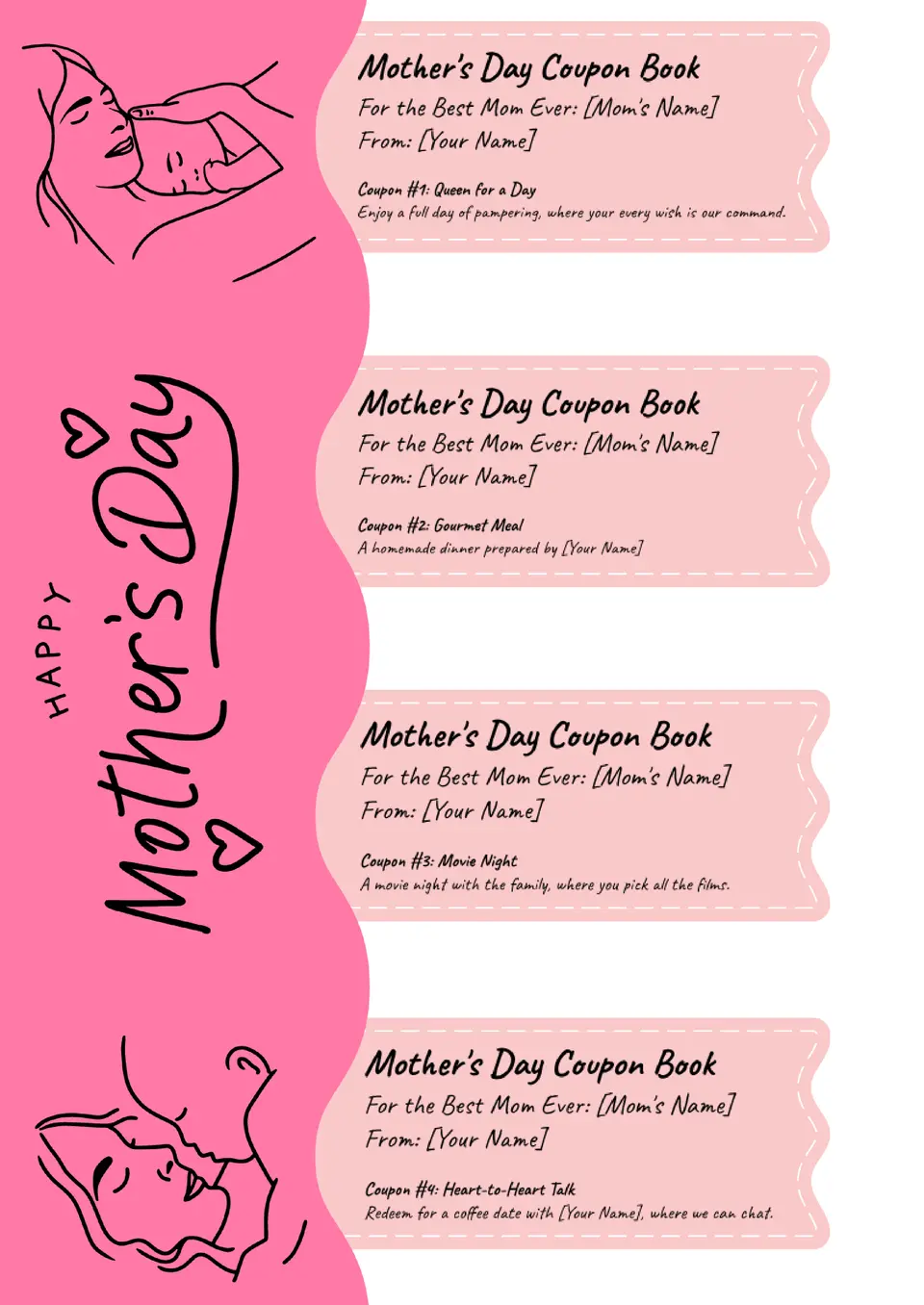 Coupon Template For Mothers Day