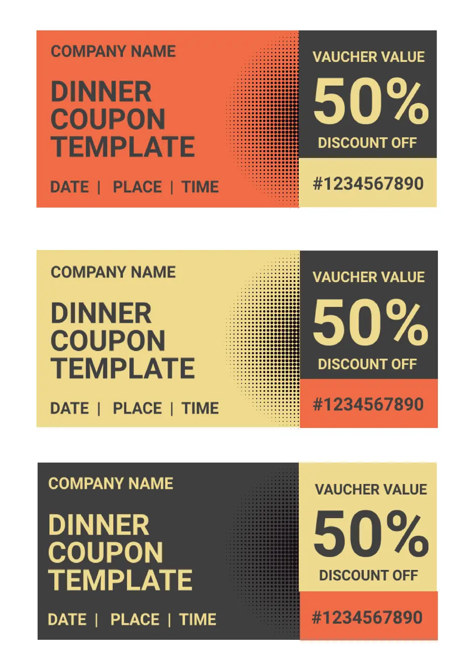 Dinner Coupon Template