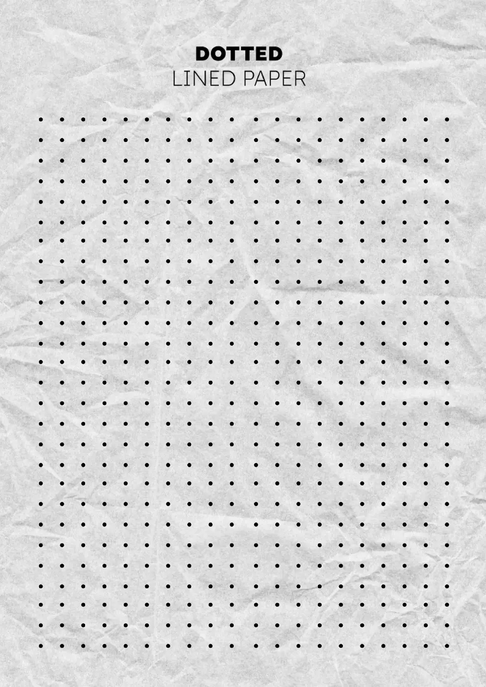 Dotted Lined Paper Template