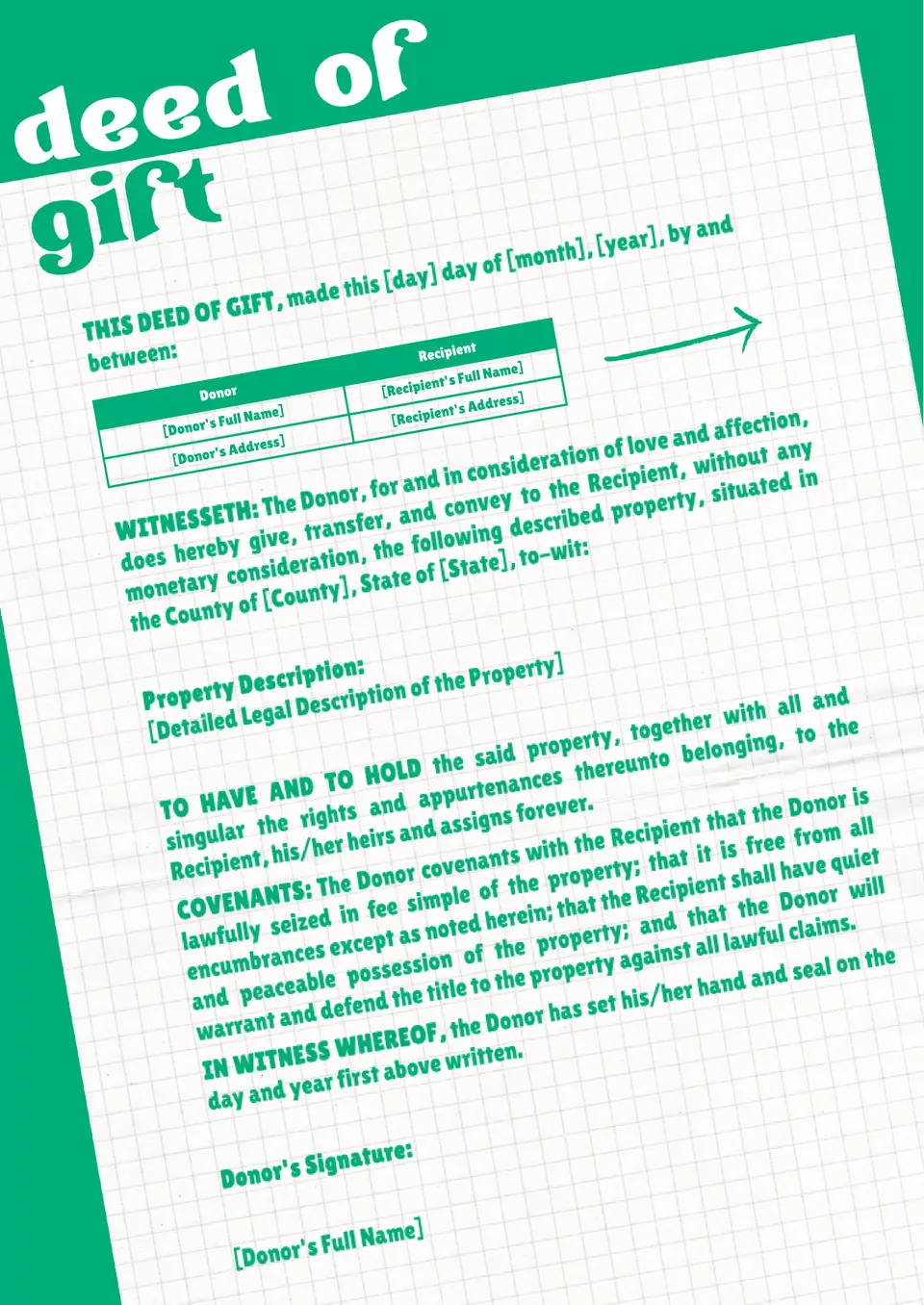 Free Deed Of Gift Template For Google Docs