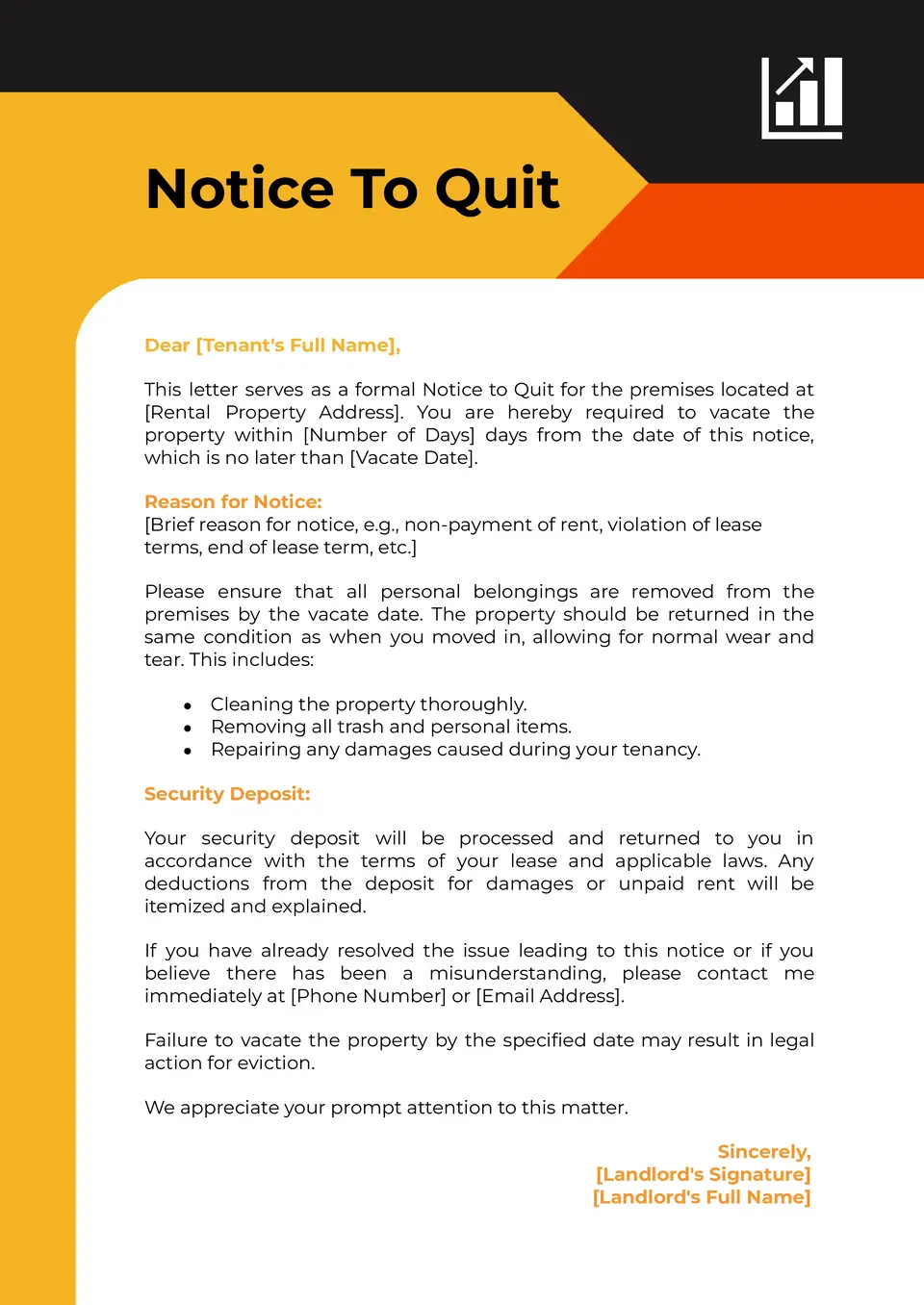 Free Notice To Quit Template For Google Docs