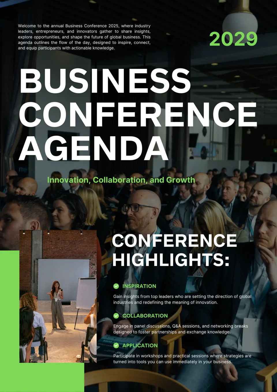 Business Conference Agenda Template Google Slides
