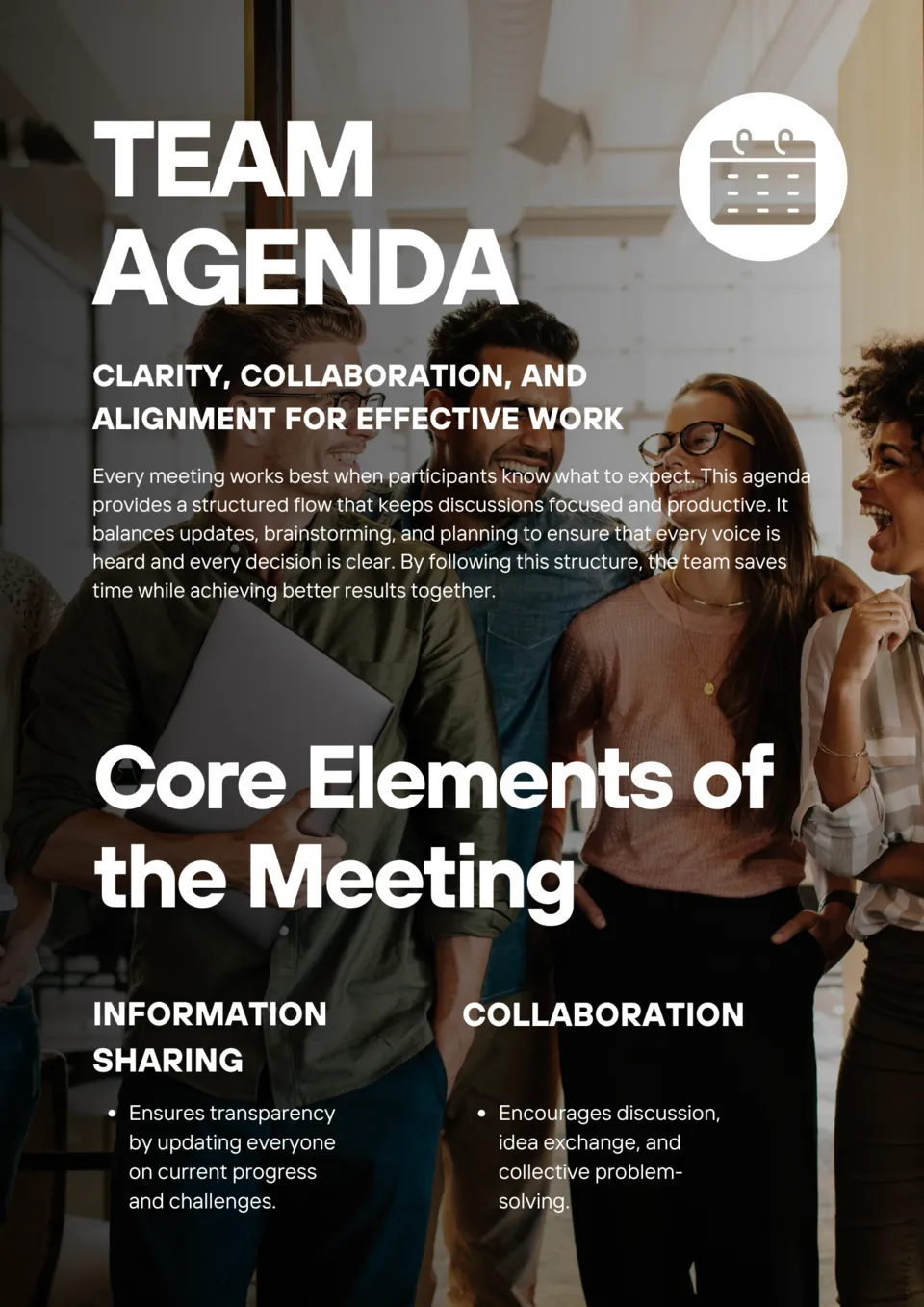 Team Meeting Agenda Template Google Slides