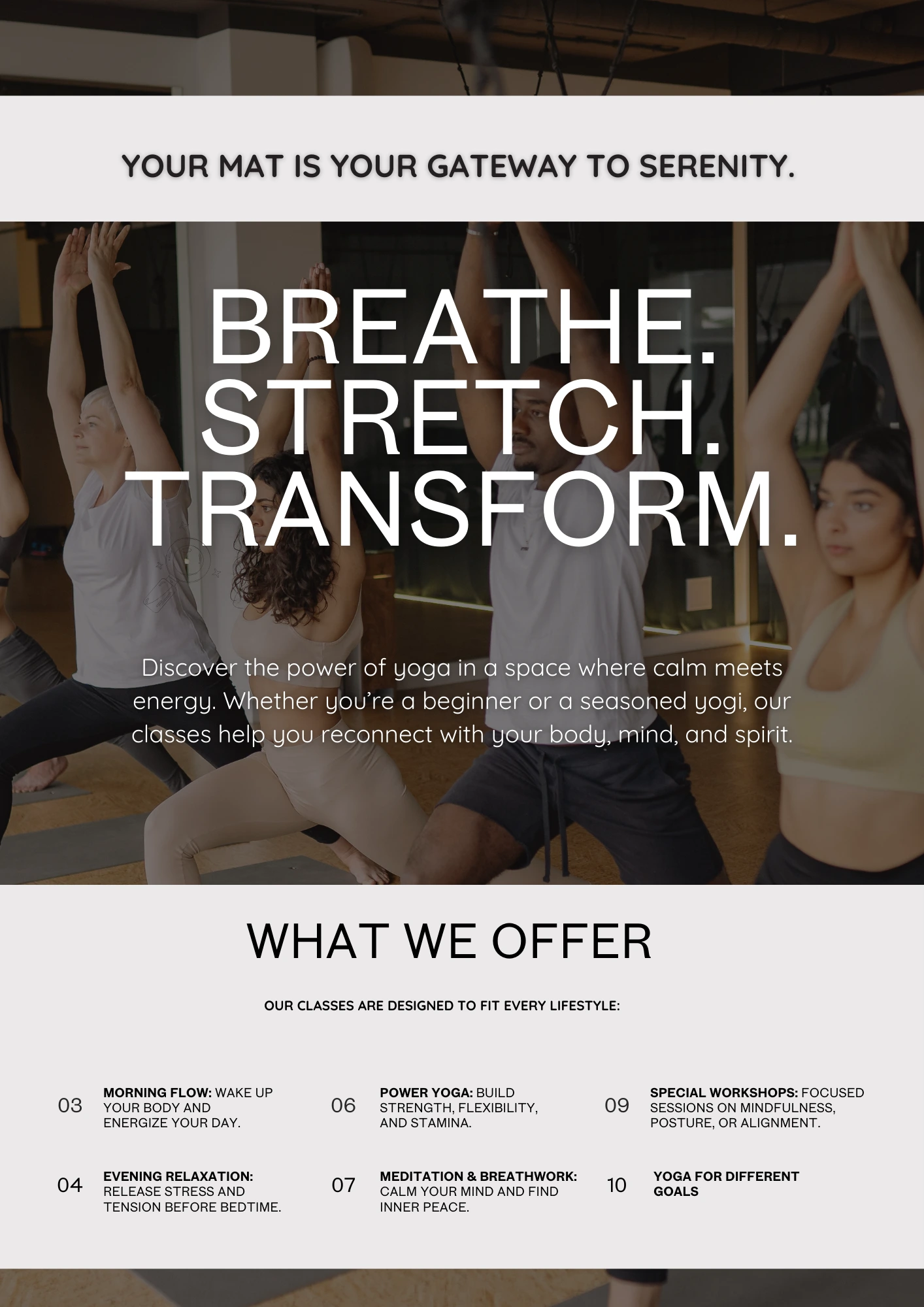 Yoga Class Flyer Template