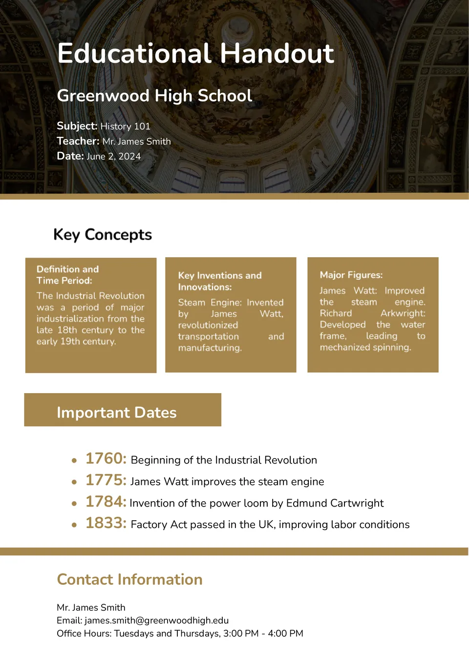Educational Handout Template