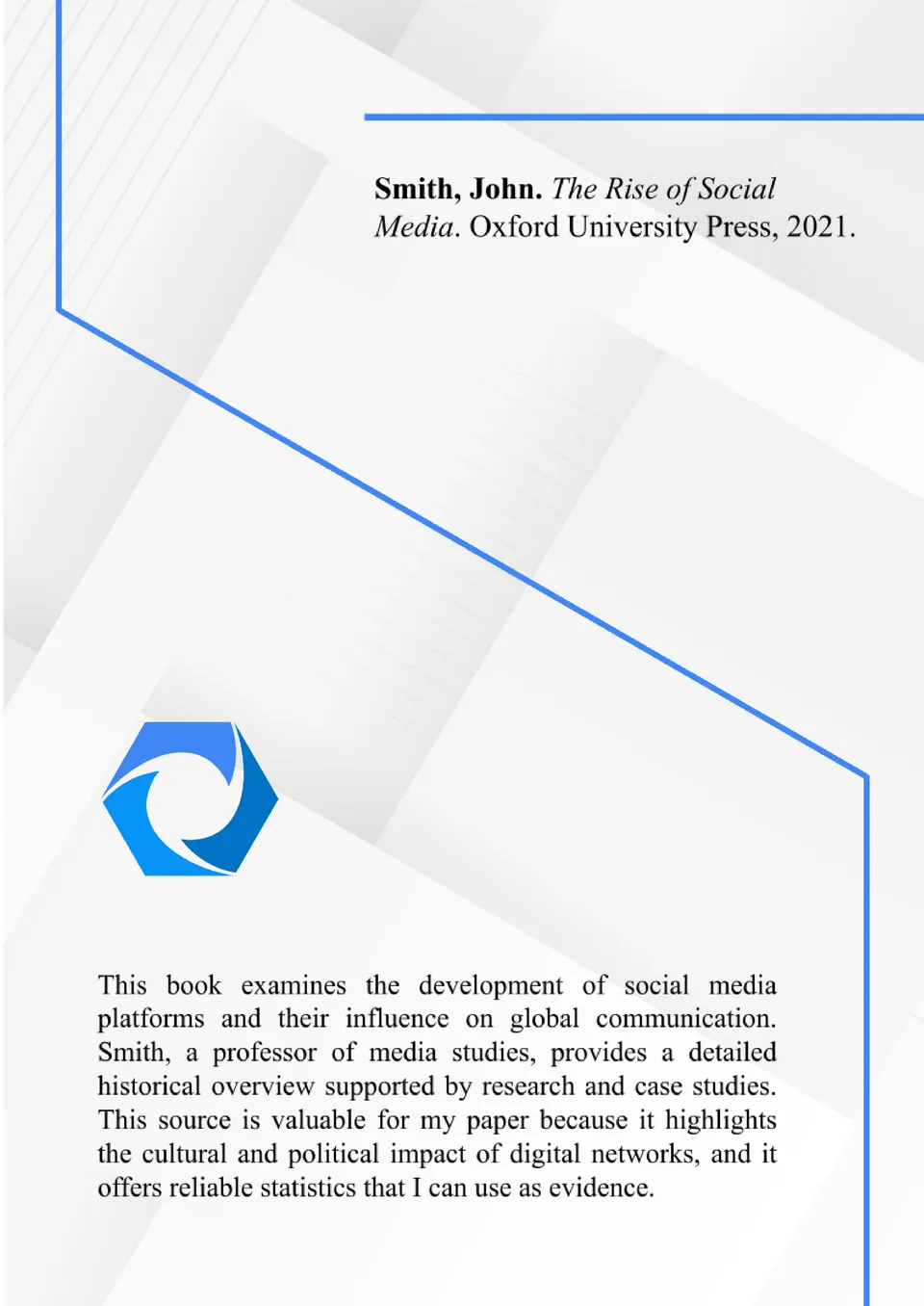 MLA Annotated Bibliography Template