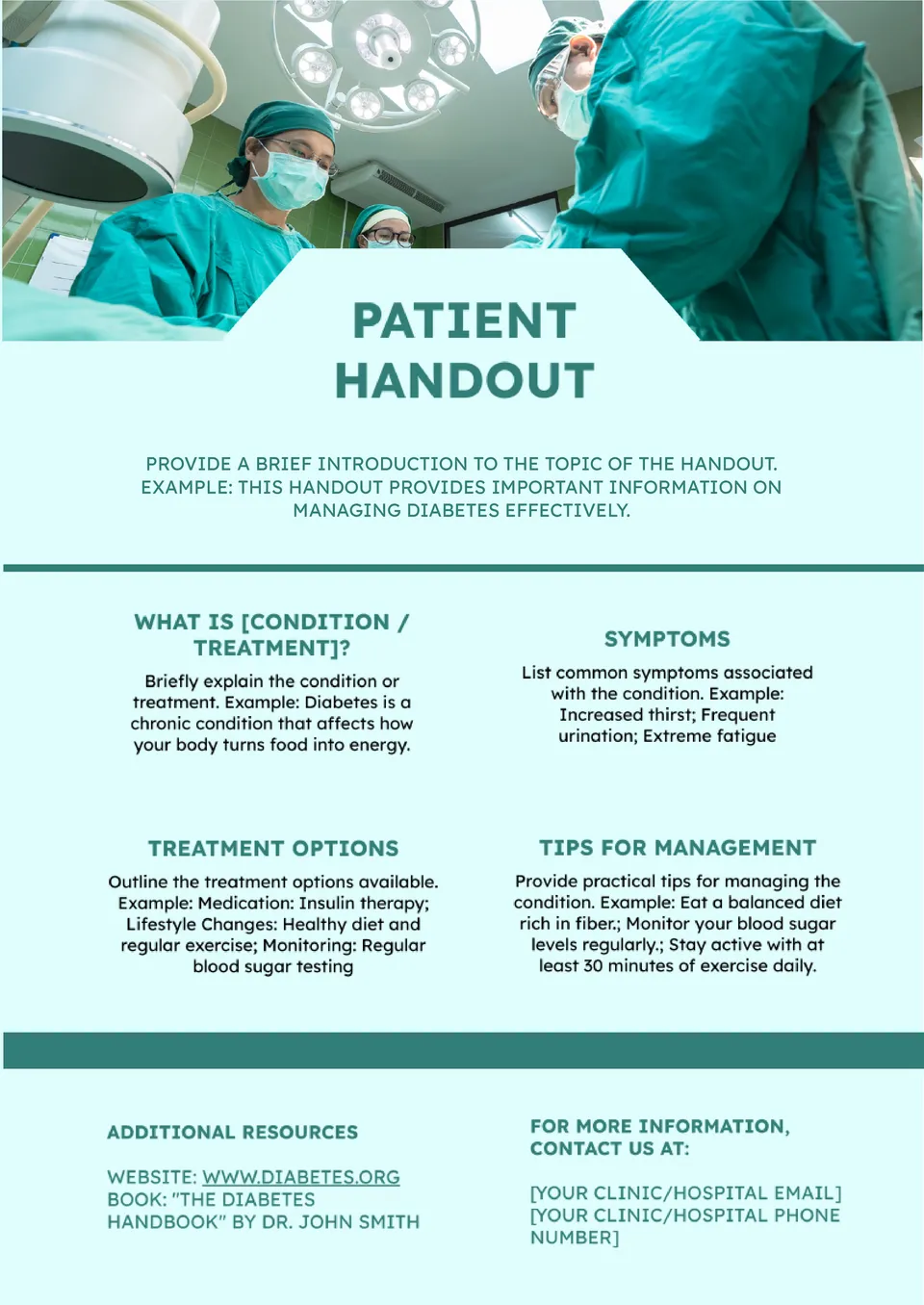 Patient Handout Template