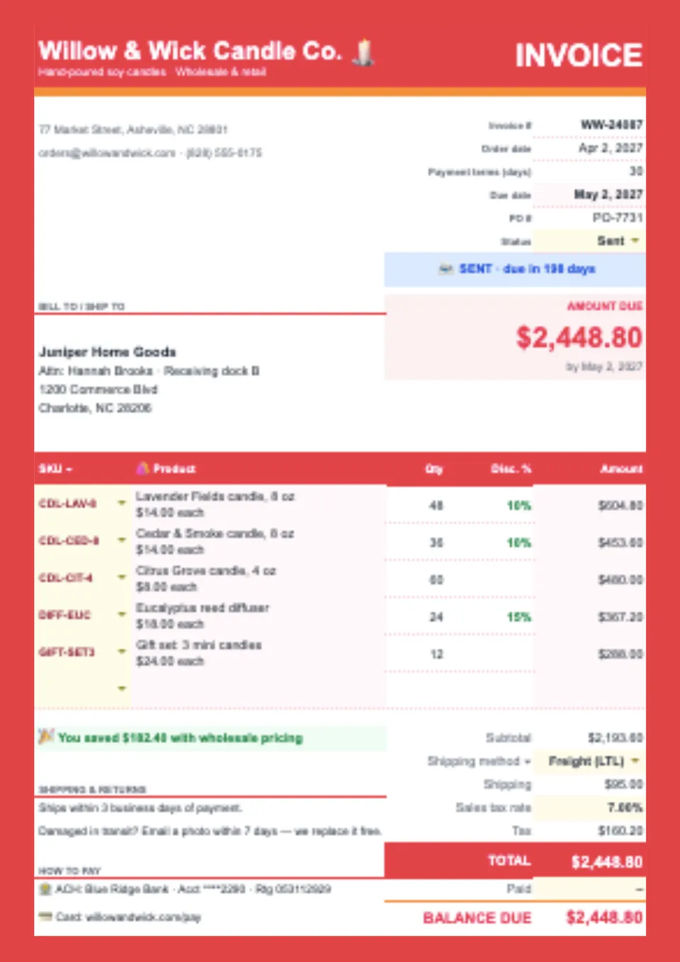 Sales Invoice Template